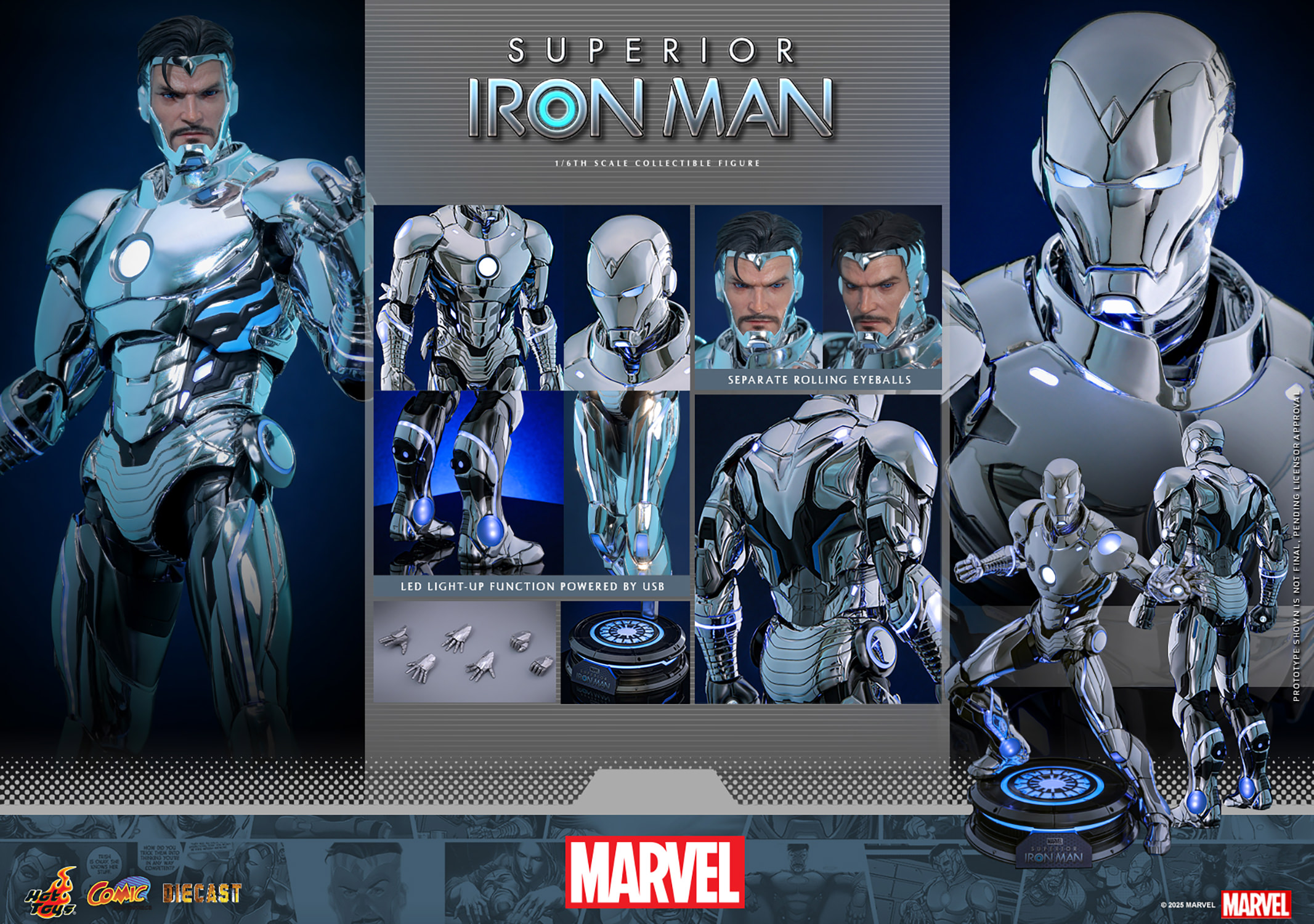 Superior Iron Man Sixth Scale Figure by Hot Toys