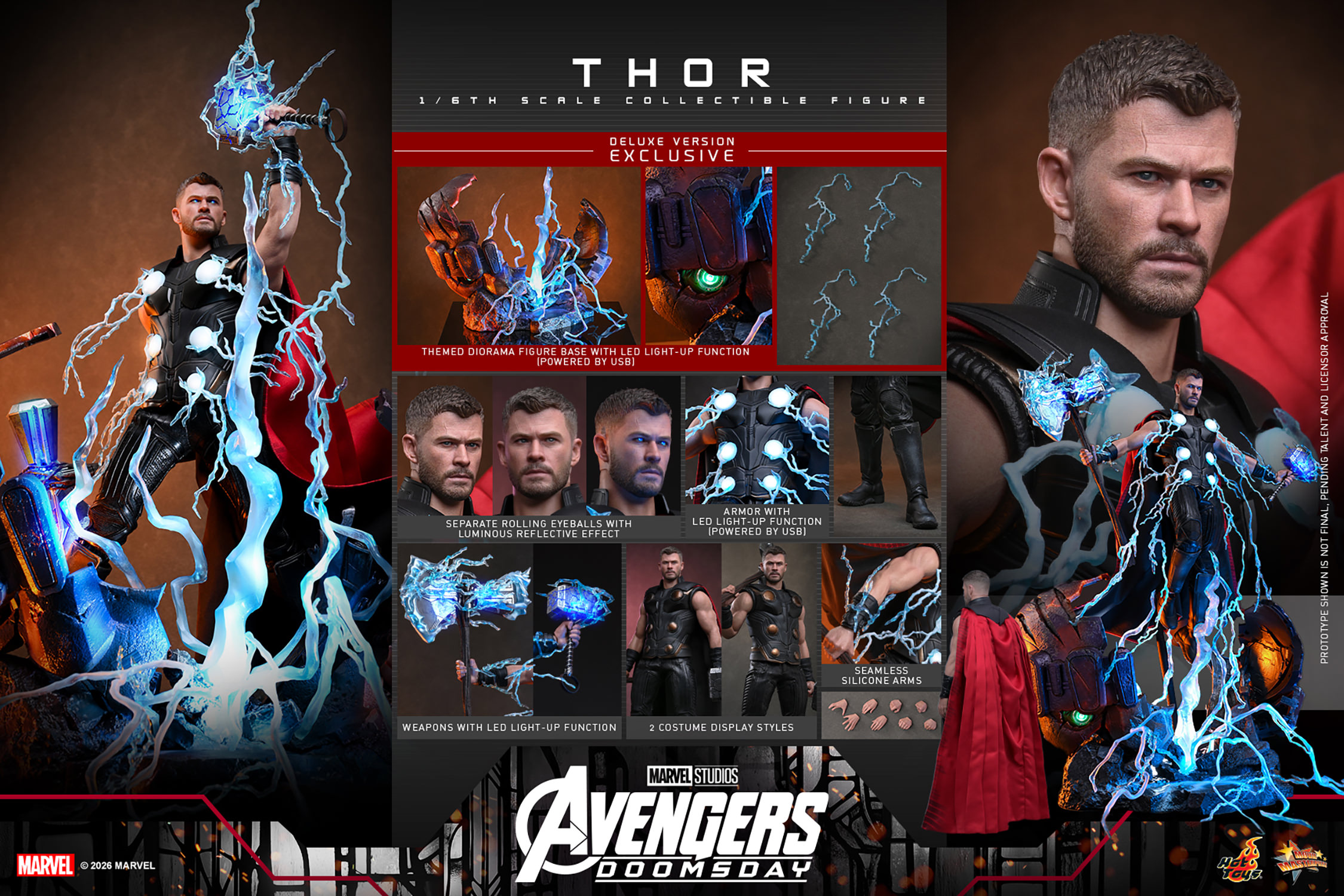 Thor (Deluxe Version) Sixth Scale Figure Hot Toys